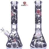 14" CHILL GLOW IN DARK EGYPTIAN PYRAMID | WATER PIPE